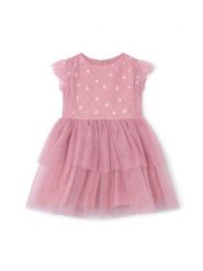 Mayoral Sukienka elegancka 3914 Różowy Regular Fit. Czerwone sukienki dla dziewczynek Mayoral, bez wzorów, z syntetyku, eleganckie, bez ramiączek. Za 139.99 zł.