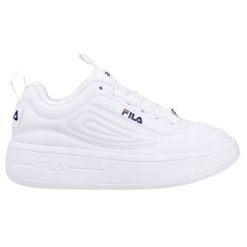 Buty Fila Superbubble FFW0536.10004 białe. Białe obuwie sportowe damskie bez wzorów, z materiału. Za 372.22 zł.