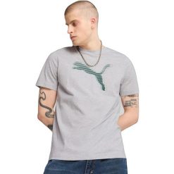 Męskie T-shirt Puma Graphics Cat Logo Tee. Szare t-shirty męskie Puma, m, bez wzorów, z bawełny, bez kołnierzyka. Za 190.00 zł.