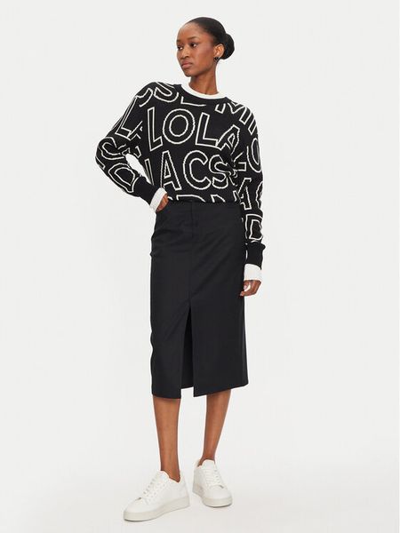 United Colors Of Benetton Spódnica jeansowa 4SQPD003W Czarny Regular Fit. Czarne spódnice damskie United Colors Of Benetton, bez wzorów, z bawełny. Za 149.99 zł.