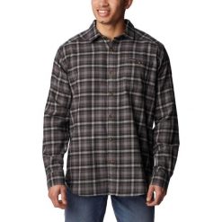 Koszula męska Columbia Cornell Woods Flannel z długim rękawem. Szare koszule męskie Columbia, m, bez wzorów, sportowe, bez kołnierzyka, bez ramiączek. Za 259.00 zł.