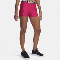 Spodenki damskie Under Armour HG Authentics. Czerwone obuwie sportowe damskie Under Armour, bez wzorów, na fitness i siłownię. Za 79.99 zł.
