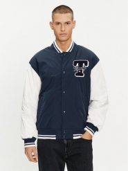 Tommy Jeans Kurtka bomber Colorblock Varsity DM0DM18702 Granatowy Regular Fit. Niebieskie kurtki męskie Tommy Jeans, m, bez wzorów, z jeansu, bez kaptura. Za 659.99 zł.