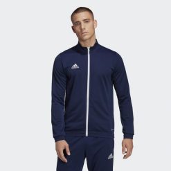 Entrada 22 Track Jacket. Niebieskie kurtki sportowe męskie Adidas, xs, bez wzorów, z materiału, do piłki nożnej. Za 159.00 zł.