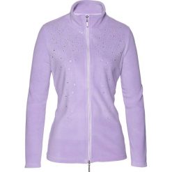 Bluza z polaru z połyskującymi kamieniami bonprix kolor bzu - srebrny. Bluzy damskie marki bonprix. Za 89.99 zł.