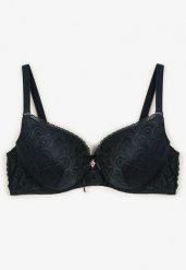 Ciemnozielony Biustonosz Full Cup z Koronki Ozdobiony Cyrkoniową Zawieszką Eanessa. Zielone biustonosze Renee, bez wzorów, z koronki. Za 39.99 zł.