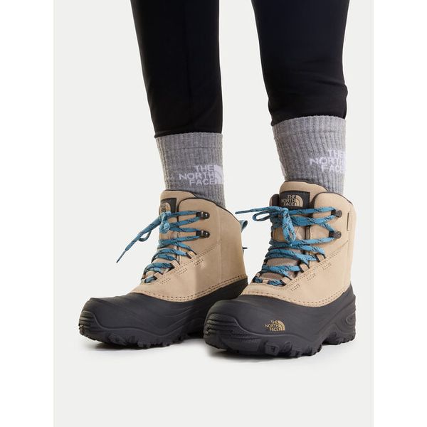 Śniegowce The North Face. Brązowe buty zimowe chłopięce The North Face, bez wzorów, bez zapięcia. Za 399.99 zł.
