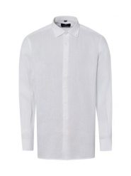 Nils Sundström koszula lniana Mężczyźni Modern Fit len (100%) biały, XL. Białe koszule męskie Nils Sundström, m, bez wzorów, ze lnu, bez kołnierzyka, bez ramiączek. Za 229.95 zł.
