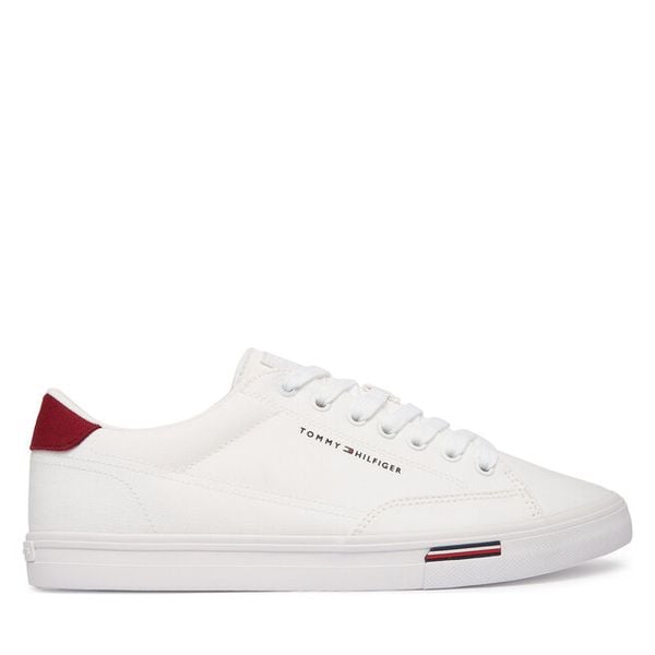 Tenisówki Tommy Hilfiger. Białe trampki męskie Tommy Hilfiger, bez wzorów, bez zapięcia. Za 199.99 zł.