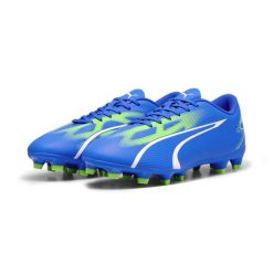 Buty do piłki nożnej męskie Puma Ultra Play Fg Ag. Niebieskie buty sportowe męskie Puma, z gumy, bez zapięcia, do piłki nożnej. Za 249.00 zł.