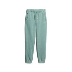 Damskie spodnie dresowe ze ściągaczami przy kostkach Superdry Essential Logo. Niebieskie spodnie dresowe damskie Superdry., s, bez wzorów, z dresówki. Za 278.45 zł.