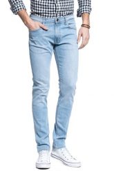 LEE SPODNIE MĘSKIE LUKE BLEACHED CODY L719NLUH 112119227, W33 L32. Niebieskie spodnie materiałowe męskie Lee, l, bez wzorów, z bawełny, eleganckie. Za 229.99 zł.