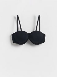 Biustonosz balconette push up - czarny. Czarne biustonosze Reserved, bez wzorów. W wyprzedaży za 55.99 zł.
