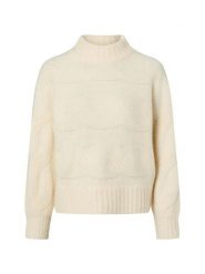 Opus sweter z dzianiny z wełną i alpaką - Portree Kobiety beżowy, 40. Brązowe swetry damskie Opus, bez wzorów, z dzianiny, bez kołnierzyka, bez ramiączek, bez kaptura. Za 329.95 zł.