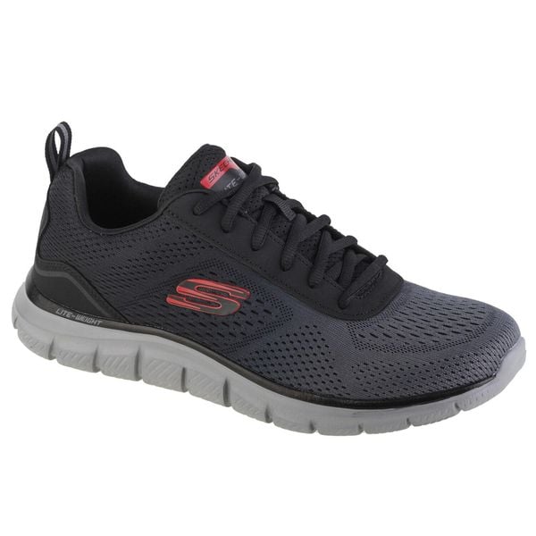 Buty do chodzenia męskie Skechers Track Ripkent. Czarne buty sportowe męskie Skechers, z materiału, bez zapięcia, trekkingowe. Za 249.99 zł.