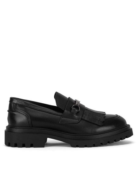 Gino Rossi Loafersy KEMER-1078-24 Czarny. Czarne mokasyny damskie Gino Rossi, ze skóry. Za 299.99 zł.