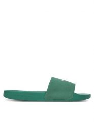 Calvin Klein Jeans Klapki Slide Monologo Cv YM0YM01367 Zielony. Zielone klapki męskie Calvin Klein Jeans, z jeansu. Za 119.99 zł.