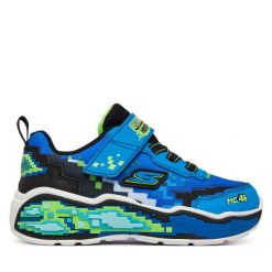 Sneakersy Skechers. Niebieskie trampki i tenisówki chłopięce Skechers, bez wzorów, bez zapięcia. Za 179.99 zł.