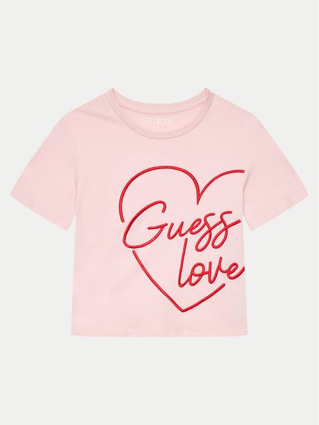 Guess T-Shirt J4YI06 K8HM4 Różowy Boxy Fit. Czerwone t-shirty i topy dla dziewczynek Guess, z aplikacjami, z bawełny, bez ramiączek. Za 59.99 zł.