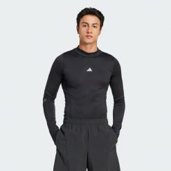 Koszulka TECHFIT COLD.RDY Training Long Sleeve. Czarne buty sportowe męskie Adidas, z materiału, bez zapięcia, na fitness i siłownię, techfit (adidas). Za 239.00 zł.