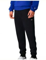 Spodnie sportowe męskie Champion Rib Cuff. Czarne spodnie sportowe męskie Champion, m, z aplikacjami, z bawełny. Za 129.99 zł.