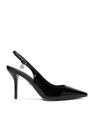 Nine West Szpilki CEO-CD25-316-1 Czarny. Czarne szpilki damskie Nine West, bez wzorów, ze skóry, bez obcasa, bez zapięcia. Za 229.99 zł.