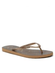 Roxy Japonki ARJL100873 Złoty. Żółte klapki damskie Roxy, bez wzorów, z tworzywa sztucznego, bez obcasa. Za 69.99 zł.