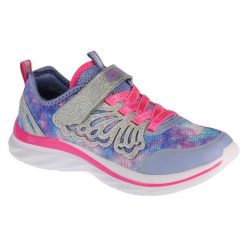 Buty sportowe Sneakersy dziewczęce, Quick Kicks Fairy Glitz. Niebieskie buty sportowe dziewczęce Skechers, bez wzorów, bez zapięcia, trekkingowe. Za 129.99 zł.
