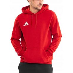 Bluza Męska adidas Entrada 26 z Kapturem Bawełniana Sportowa Hoody roz. S. Czerwone bluzy męskie Adidas, m, bez wzorów, z bawełny, z kapturem. Za 135.00 zł.