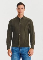 PAKO LORENTE - Bawełniany kardigan w kolorze zielonym. Zielone kardigany męskie Pako Lorente, m, bez wzorów, z bawełny. Za 299.99 zł.