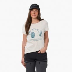 Koszulka Koszykówka damska Swedemount Forest Tee wodoodporna. Brązowe t-shirty damskie SWEDEMOUNT, m, bez wzorów, z bawełny, klasyczne, bez kołnierzyka. Za 71.99 zł.