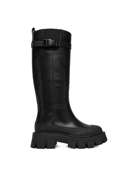 G-Star Raw Kozaki EO-GLCIEN-7001 Czarny. Czarne kozaki damskie G-Star, ze skóry, bez obcasa, na płaskiej podeszwie. Za 639.99 zł.