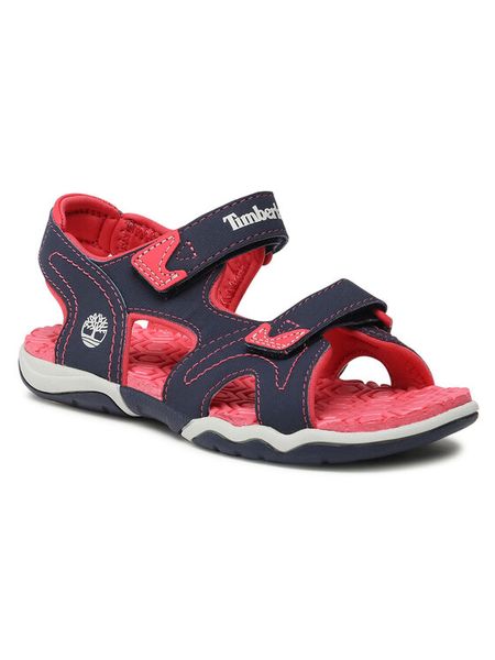 Timberland Sandały Adventure Seeker 2 Strap TB0A1AAS019 Granatowy. Niebieskie sandały chłopięce Timberland, ze skóry, bez zapięcia. Za 239.99 zł.