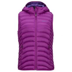 Marmot Wm's Bronco Hooded Vest Purple Orchid M. Fioletowe kurtki damskie Marmot, m, bez wzorów, z puchu, bez kaptura. W wyprzedaży za 399.00 zł.