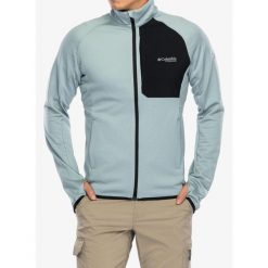 Bluza bez kaptura mĘska Columbia Triple Canyon Grid Fleece Full Zip II. Niebieskie bluzy męskie Columbia, na zimę, m, bez wzorów, bez kaptura. Za 377.99 zł.