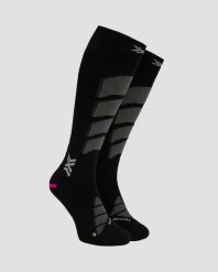 Skarpety unisex X-Socks Ski Anatomix Merino Otc Black B120. Czarne skarpety damskie X-Socks, bez wzorów, z wełny. Za 259.99 zł.