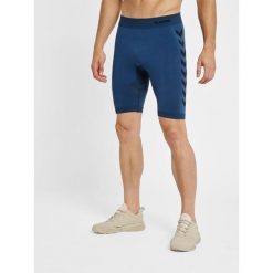 Spodenki treningowe kompresyjne Hummel hmlfirst. Niebieskie krótkie spodenki sportowe męskie Hummel, m, bez wzorów, z dzianiny, na fitness i siłownię. Za 126.00 zł.