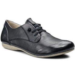 Półbuty Josef Seibel. Niebieskie półbuty damskie Josef Seibel, bez wzorów, bez obcasa, na płaskiej podeszwie, bez zapięcia. Za 389.99 zł.