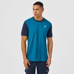 Koszulka Head Slice. Niebieskie koszulki sportowe męskie Head, m, bez wzorów, bez kołnierzyka, bez ramiączek, tenisowe. W wyprzedaży za 184.00 zł.