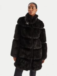 Patrizia Pepe Futro 2O0175 E077 Czarny Regular Fit. Czarne płaszcze damskie Patrizia Pepe, bez wzorów, z futra, bez kaptura. Za 2,469.00 zł.