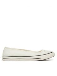 Converse Baleriny Chuck Taylor All Star Dainty Ballerina A16211C Beżowy. Brązowe baleriny damskie Converse, bez wzorów, z materiału, retro, bez obcasa. Za 199.99 zł.
