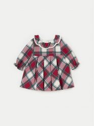 Mayoral Sukienka codzienna 2808 Czerwony Regular Fit. Czerwone sukienki dla dziewczynek Mayoral, bez wzorów, z bawełny, bez ramiączek. Za 89.99 zł.