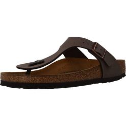 Japonki damskie Birkenstock Gizeh Birkoflor. Brązowe klapki damskie Birkenstock, bez wzorów, z materiału. Za 543.00 zł.