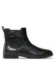 ECCO Botki Dress Classic 15 20981301001 Czarny. Czarne botki damskie ecco, ze skóry, bez obcasa, na płaskiej podeszwie, bez zapięcia. Za 509.99 zł.