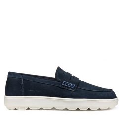 Mokasyny Geox. Niebieskie mokasyny męskie Geox. Za 379.99 zł.