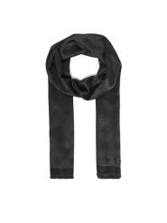 Guess Szal AW5359 POL03 Czarny. Czarne czapki i kapelusze damskie Guess, z aplikacjami, z poliesteru. Za 209.99 zł.