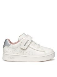 Geox Sneakersy B Eclyper B455MA 0BCQD C1151 Biały. Białe buty sportowe dziewczęce Geox, bez wzorów, ze skóry, bez zapięcia. Za 139.99 zł.