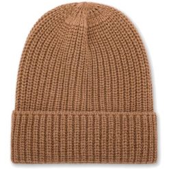 Czapka Deha Z Mieszanki Wełny Z Lurexem Damskie. Brązowe czapki i kapelusze damskie Deha, bez wzorów, z kaszmiru, eleganckie. Za 232.99 zł.
