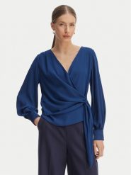 Rinascimento Koszula CFC0127578003 Niebieski Regular Fit. Niebieskie bluzki damskie Rinascimento, m, bez wzorów, z syntetyku, biznesowe, bez kołnierzyka, bez ramiączek. Za 399.99 zł.