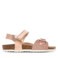 Sandały Geox. Czerwone sandały dziewczęce Geox, bez zapięcia. Za 209.99 zł.